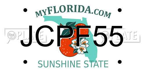 JCPF55 Florida License Plate