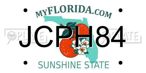 JCPH84 Florida License Plate