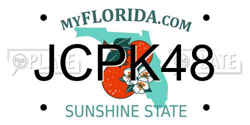 JCPK48 Florida License Plate