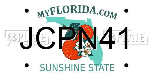 JCPN41 Florida License Plate