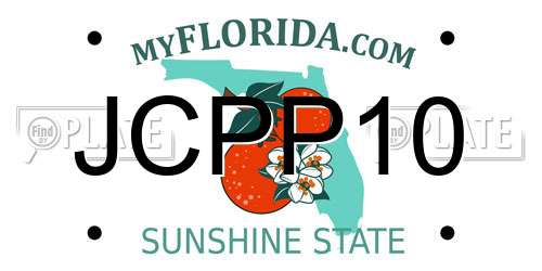 JCPP10 Florida License Plate
