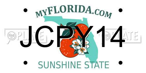 JCPY14 Florida License Plate