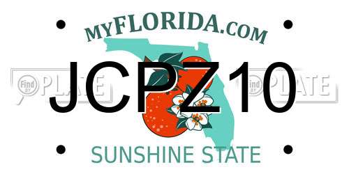 JCPZ10 Florida License Plate