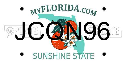 JCQN96 Florida License Plate