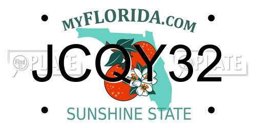 JCQY32 Florida License Plate