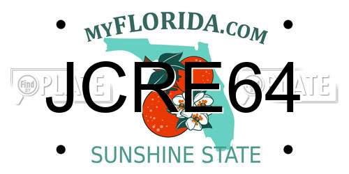 JCRE64 Florida License Plate