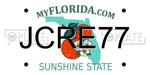 JCRE77 Florida License Plate