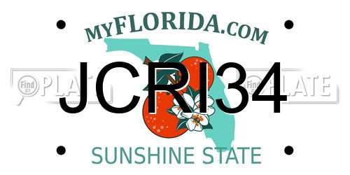 JCRI34 Florida License Plate