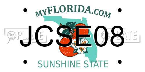 JCSE08 Florida License Plate