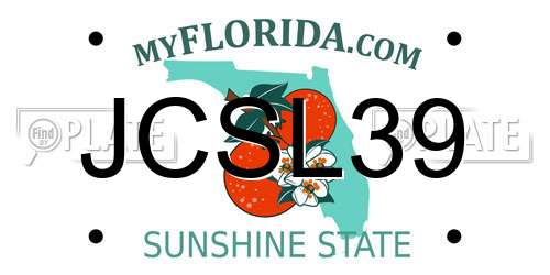 JCSL39 Florida License Plate