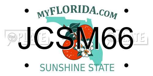 JCSM66 Florida License Plate