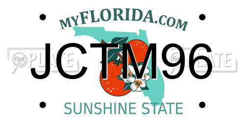 JCTM96 Florida License Plate