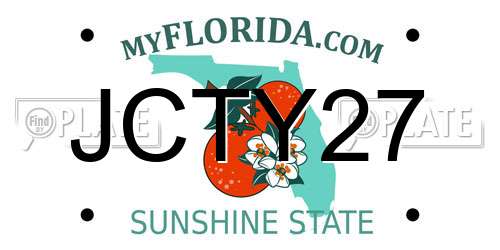 JCTY27 Florida License Plate