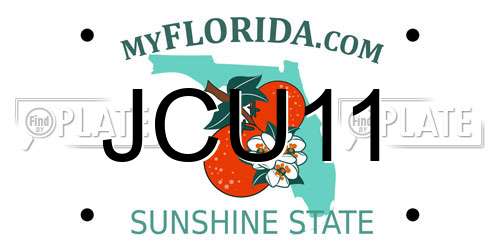 JCU11 Florida License Plate