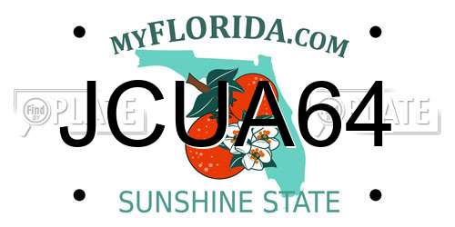 JCUA64 Florida License Plate