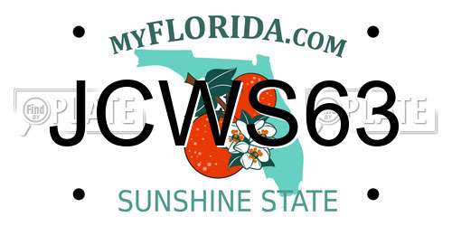 JCWS63 Florida License Plate
