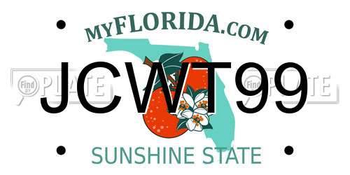 JCWT99 Florida License Plate