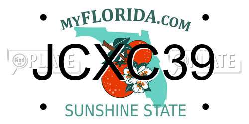 JCXC39 Florida License Plate
