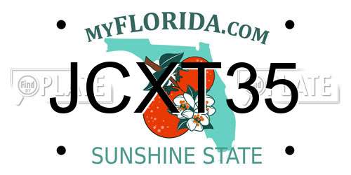 JCXT35 Florida License Plate