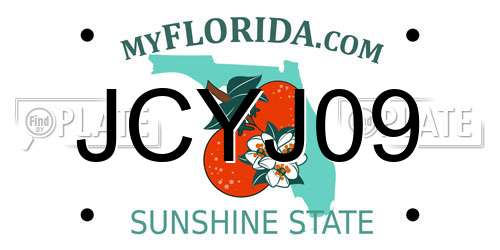 JCYJ09 Florida License Plate