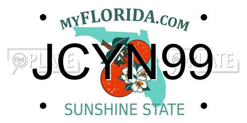 JCYN99 Florida License Plate