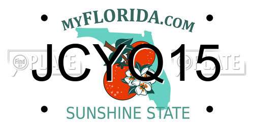 JCYQ15 Florida License Plate