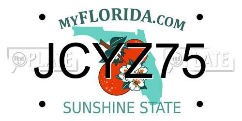 JCYZ75 Florida License Plate