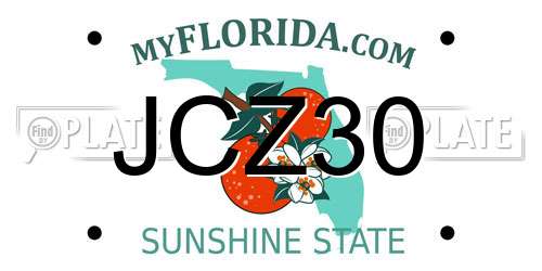 JCZ30 Florida License Plate