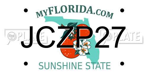 JCZP27 Florida License Plate