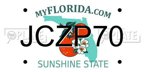 JCZP70 Florida License Plate