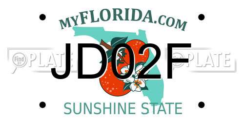 JD02F Florida License Plate