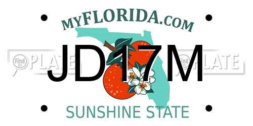 JD17M Florida License Plate