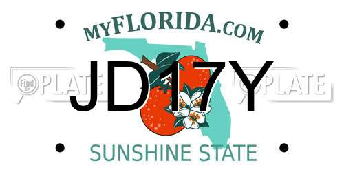 JD17Y Florida License Plate
