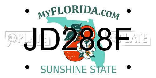 JD288F Florida License Plate
