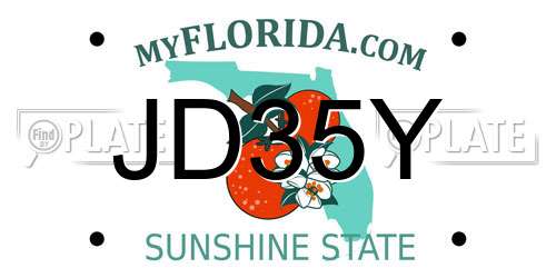 JD35Y Florida License Plate