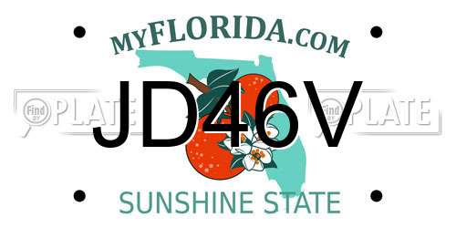 JD46V Florida License Plate