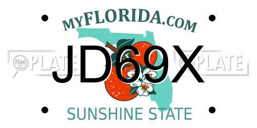 JD69X Florida License Plate