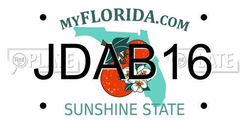 JDAB16 Florida License Plate