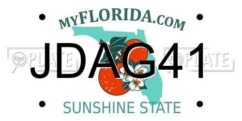 JDAG41 Florida License Plate