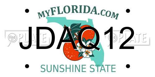 JDAQ12 Florida License Plate