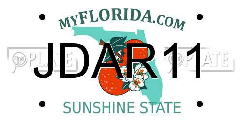 JDAR11 Florida License Plate
