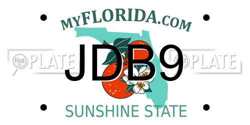 JDB9 Florida License Plate