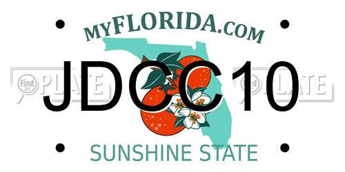 JDCC10 Florida License Plate