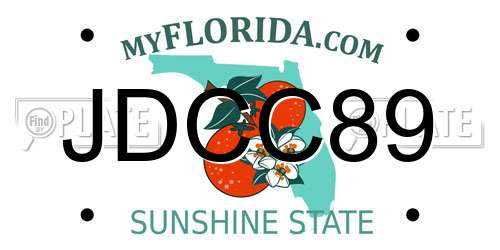 JDCC89 Florida License Plate