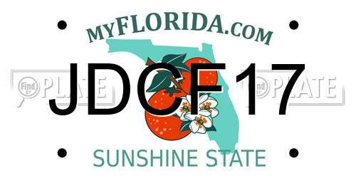 JDCF17 Florida License Plate