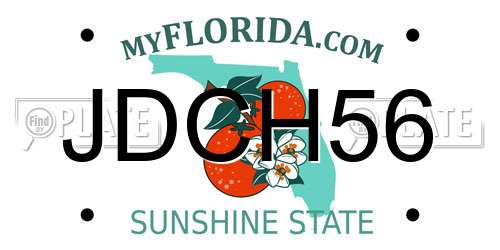 JDCH56 Florida License Plate