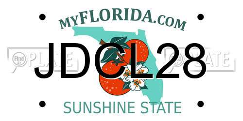 JDCL28 Florida License Plate