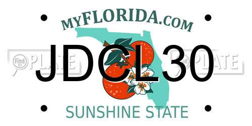 JDCL30 Florida License Plate