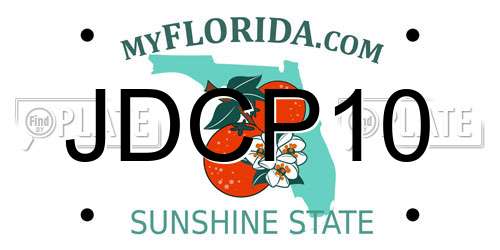 JDCP10 Florida License Plate