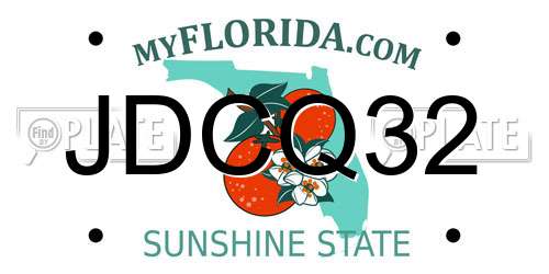 JDCQ32 Florida License Plate